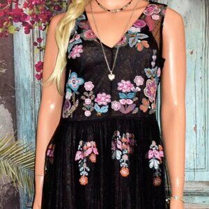 SUNDANCE CATALOG Anastasia Embroidery Dress Size LG